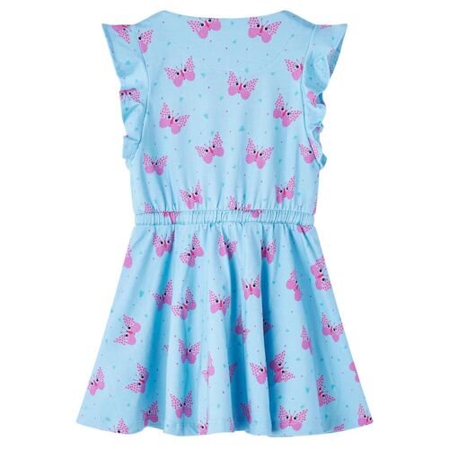 Robe Pour Enfants Avec Boutons Sans Manches Bleu 128