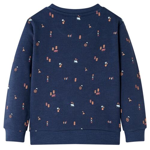 Sweatshirt Pour Enfants Mélange Bleu Marine 140