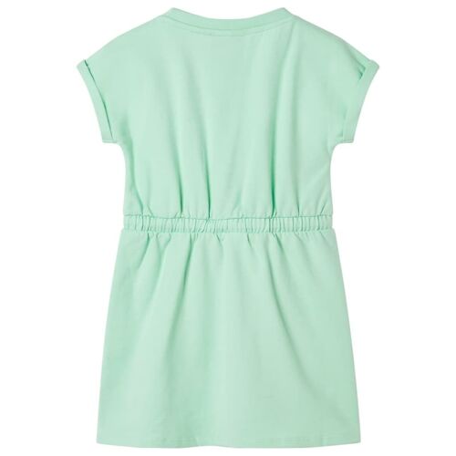 Robe Pour Enfants Avec Cordon De Serrage Vert Vif 128