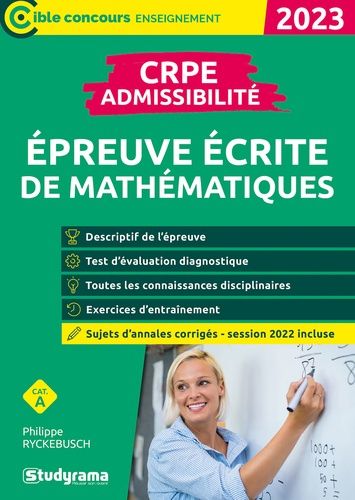 Epreuve Écrite De Mathématiques Crpe Admissibilité - Edition 2023