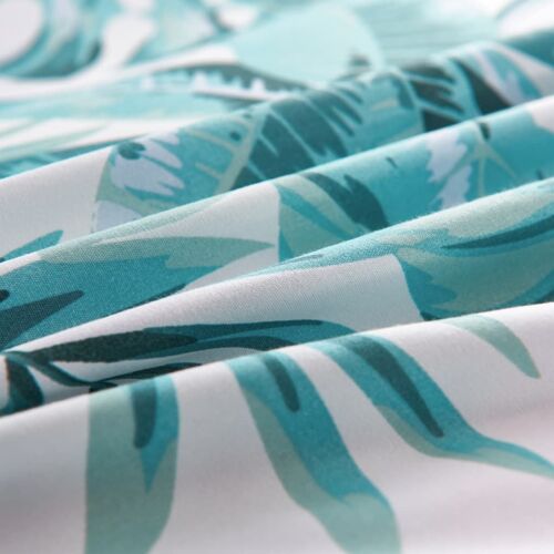 Vidaxl Parure De Lit Housse De Couette Feuilles Vert 140x200/60x70 Cm