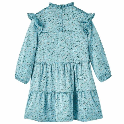 Robe Enfants À Manches Longues Bleu 116