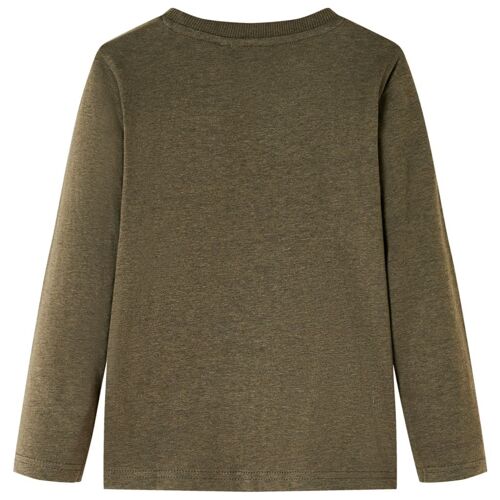 T-Shirt Enfants Manches Longues Kaki Mélangé 116