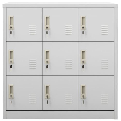 vidaXL Armoire à casiers Gris clair 90x45x92,5 cm Acier