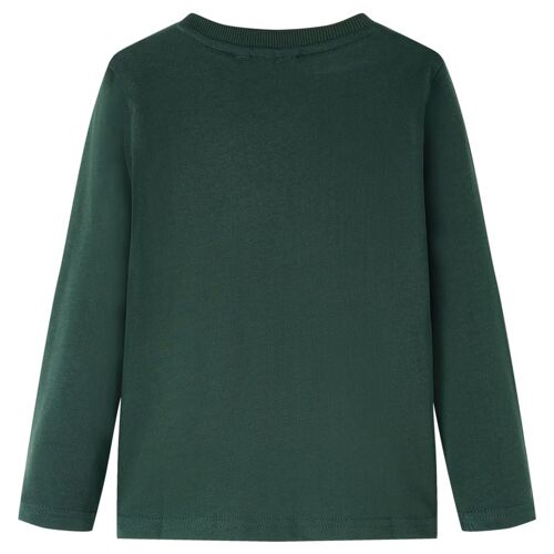 T-Shirt Enfants À Manches Longues Vert Foncé 116