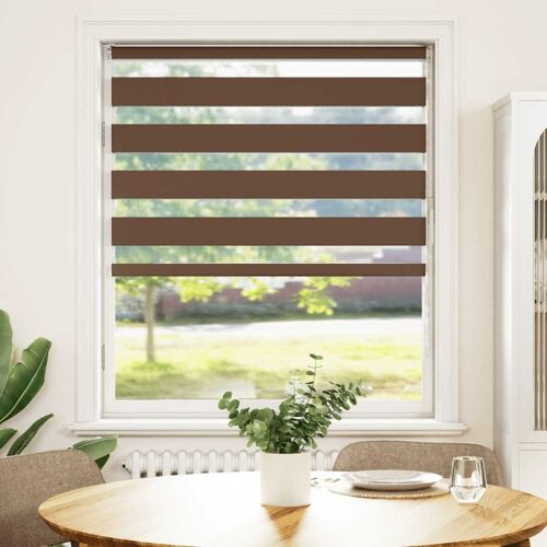 Vidaxl Store Zèbre Marron 100x100 Cm Largeur Du Tissu 95,9cm Polyester