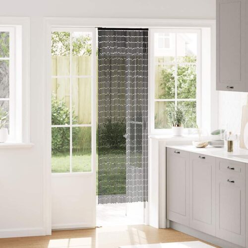 Vidaxl Rideau Anti-Insectes Gris Foncé 56 X 185 Cm Bambou