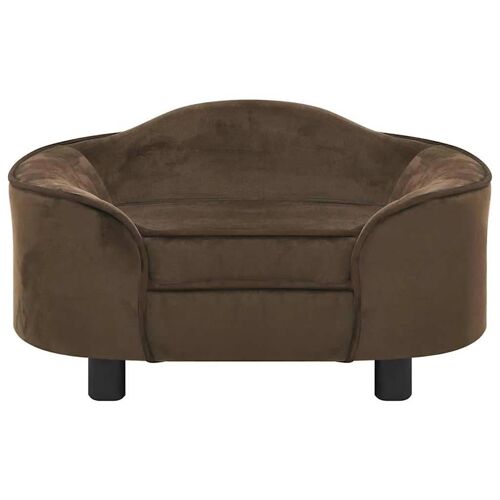 Vidaxl Canapé Pour Chien Marron 67x47x36 Cm Peluche