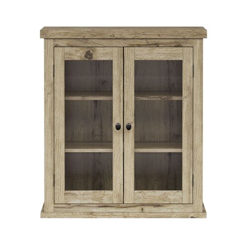 Elegant Home Fashions Armoire Murale 2 Portes Chene Clair Reglable