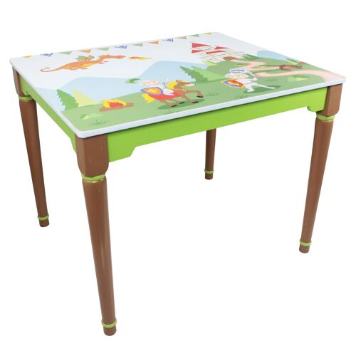 Table pour chambre enfant ou bébé garçon en bois Knights & Dragons TD11837A1