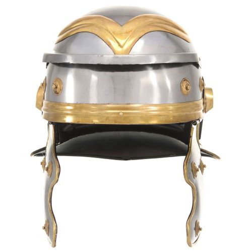 Vidaxl Casque De Soldat Romain Antique Pour Gn Argenté Acier