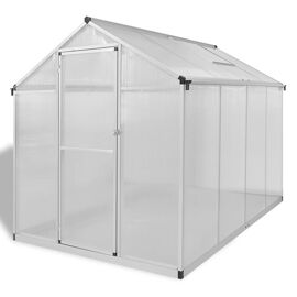 Vidaxl Serre Renforcée En Aluminium Avec Cadre De Base 4,6 M²