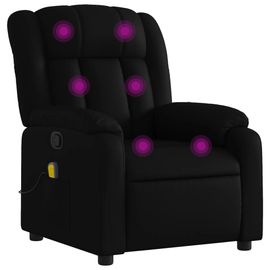Vidaxl Fauteuil De Massage Inclinable Noir Similicuir