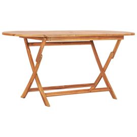 Table De Jardin Pliante En Teck Massif 160 X 80 X 75 Cm