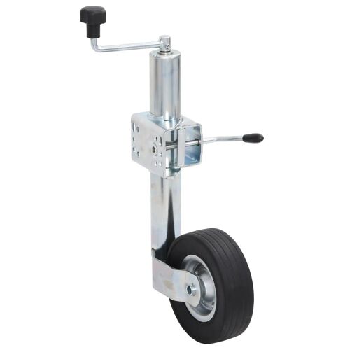 vidaXL Roue cric de remorque avec pince fendue 60 mm acier galvanisé