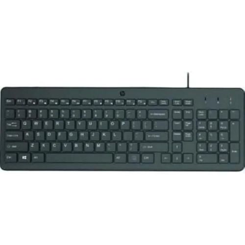 Clavier HP 150 - USB - Noir - Indicateurs LED - Clavier à membrane - Espagnol