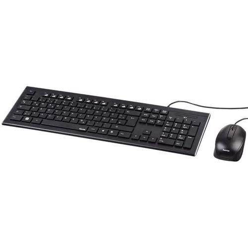 Hama Cortino, Standard, Avec fil, USB, Noir, Souris incluse