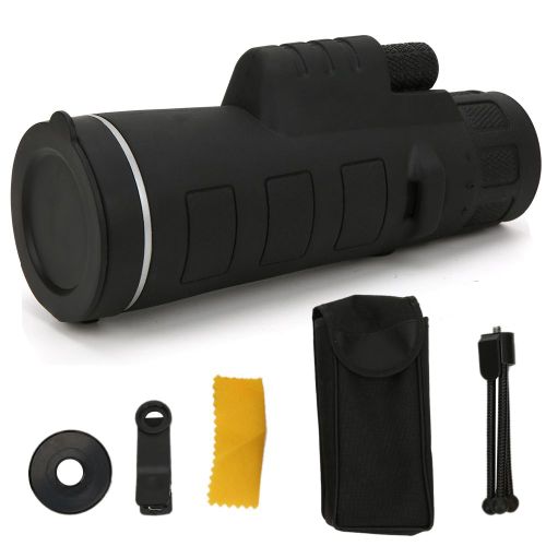 Telescope monoculaire de vision nocturne portable a fort grossissement, en plastique noir, 35 x 50