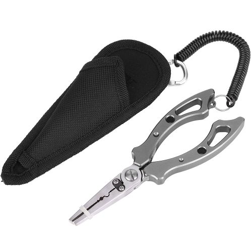 Pince A Poisson, Ciseaux, Coupe-Fil, Avec Outils Et Sac De Peche, 15,5 Cm