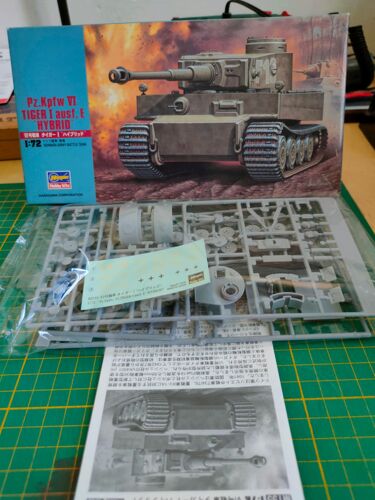 Maquette Char Hasegawa 1/72 : Pz.Kpfw Vi Tiger I Ausf E '' Hybrid ''-Hasegawa