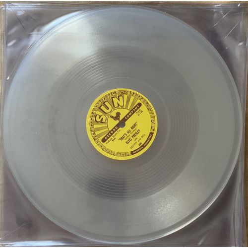 Elvis Presley Vinyl Sun 78 Tours Transparent #209 That'S All Right Mama / Blue Moon Of Kentucky Format 25 Cm Sous Pochette Plastique Édition Ultra Limitée 450 Exemplaires Sortie Avril 2017 Ultra Rare