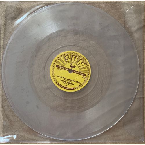 Elvis Presley Vinyl Sun 78 Tours Transparent #217 I M Left, You'Re Right, Shes Gone / Baby Let'S Play House Format 25 Cm Pochette Plastique Édition Ultra Limitée 450 Ex Sortie Avril 2017 Ultra Rare