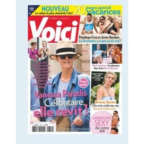Voici N°1752: Vanessa Paradis, Pénélope Cruz, Basic Instinct, Britney Spears