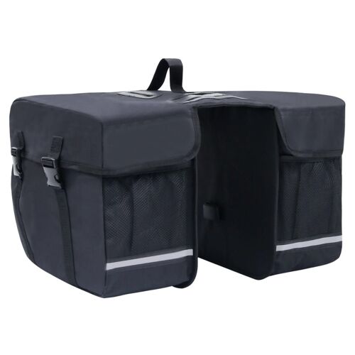 Vidaxl Sac De Vélo Double Pour Porte-Bagages Étanche 35 L Noir