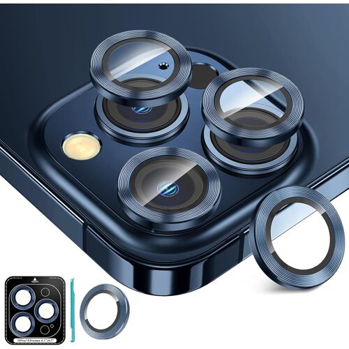 KAL-Protection Objectif Caméra Pour Iphone 15 Pro Max/Iphone 15 Pro,9H Film Lentill De Protection Le Verre RayureUltra HdAnneau Individuel En Métal Caméra Protecteur