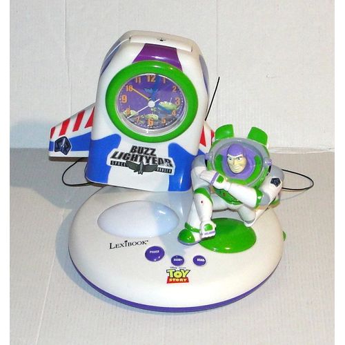 radio réveil toy story disney pixar buzz l'éclair lexibook