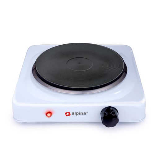 alpina Plaque de Cuisson Électrique 1 Cuve - 1500W - Blanc