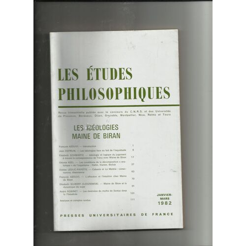 Les Etudes Philosophiques 1