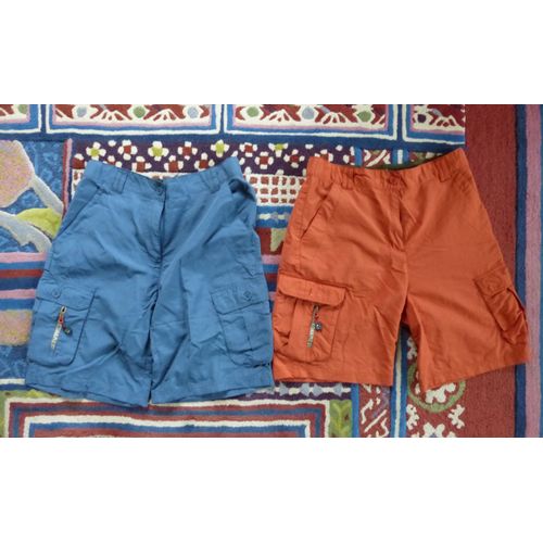 Lot 2 Bermudas Cimalp - Orange - Bleu - Taille S -
