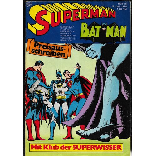 Superman / Batman N° 15 - Vo Allemand - 1975