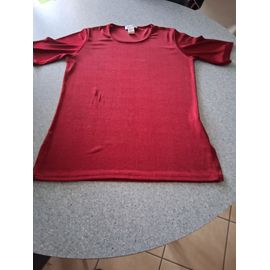T-Shirt Bordeaux Satiné "T- 38-40" Anne Weyburn Femme