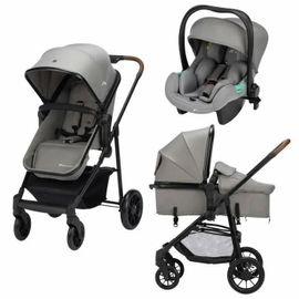 Poussette 3 En 1 I-Size Avec Assise Convertible En Nacelle Et Cosi, Haze Gris Mineral