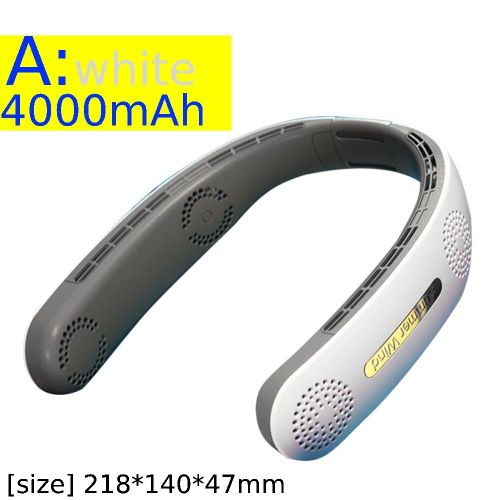 Mini ventilateur de cou Portable sans lame, 5000mAh, Rechargeable par USB, refroidisseur d'air pour l'extérieur