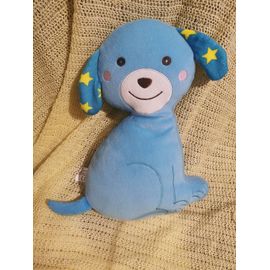 Peluche Doudou Coussin Chien Bleu Etoiles Gifi
