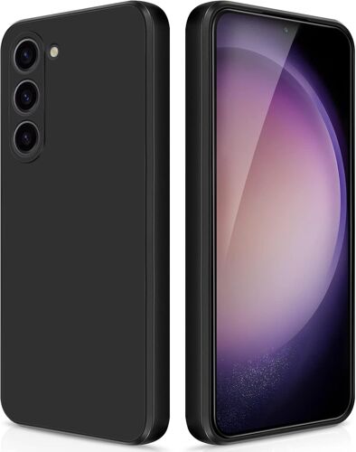 Coque pour Samsung Galaxy S23 Plus 5G Case en Silicone, Etui de Protection Antichoc Etui Housse Silicone Ultra-Mince avec Couche Int¿¿rieure en Fibre et Protection pour Cam¿¿ra, Noir
