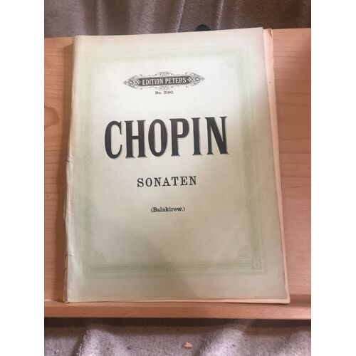 Chopin Sonates Pour Piano Balakirev Partition Éditions Peters 3190 Plé-Caussade