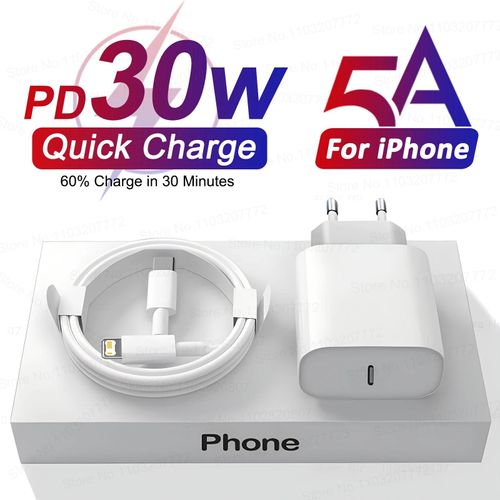 Original Pd 30w USB C charge rapide pour iPhone 13 12 11 14 pro Max 7 8 plus Mini XS xr x charge rapide câble USB type C pour chargeur iPhone 0.25M Cable