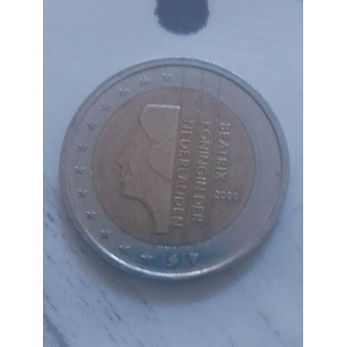 Pièce Rare De 2 Euros Datée De L'Année 2000 À L'Effigie De Beatrix Koningin Der Nerderlanden(Très Bon État).