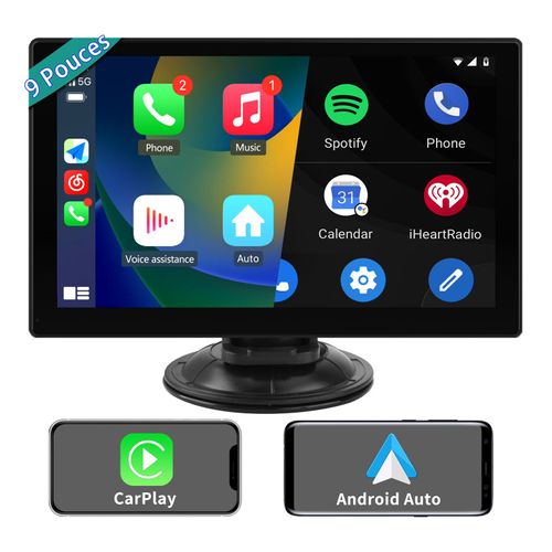 Awesafe Gps Voiture Carplay Sans Fil 9'' Ips Écran - Noir
