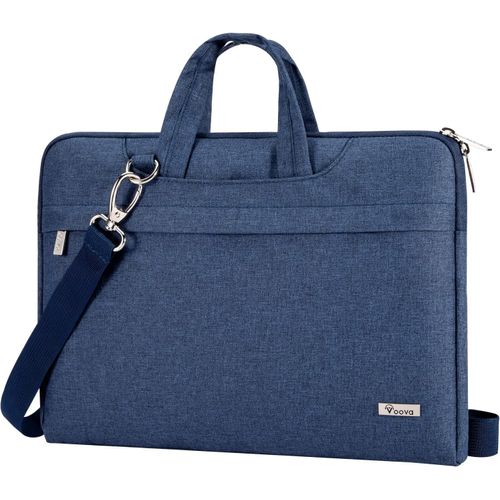 Lightweight Laptop Bag 17 17.3 Inches Bag Pouch Bag Pouch PC Waterproof Shoulder Bag Handbag with Shoulder Strap and Hidden Handle Blue