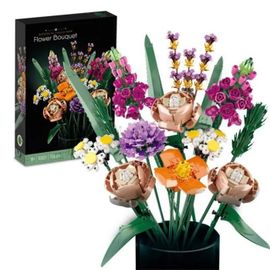 Ensemble de décoration de bâtiment de bouquet de fleurs Icons - Fleurs artificielles avec roses, accessoires décoratifs pour la ma1