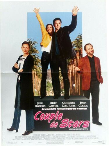 Couple De Stars (America'S Sweethearts) - Véritable Affiche De Cinéma Pliée - Format 40x60 Cm - De Joe Roth Avec Julia Roberts, Billy Crystal, Catherine Zeta-Jones, John Cusack - 2001