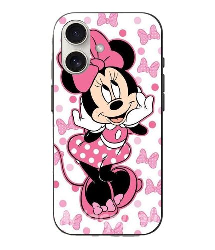 Coque Iphone 16 Minnie Mouse Rose Disney Cartoon