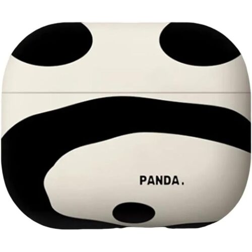 Coque pour AirPods 3 2021, Protection Silicone Souple Antichoc Anti-Rayures avec Dragonne - Blanc et Noir Motif Panda - E.F.Connection