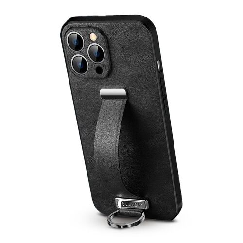 Iphone 15 Pro | Coque Sulada Cool Série Avec Poignée Ajustable & Chevalet (Noir)