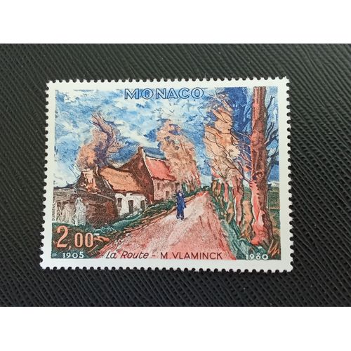 Timbre Monaco Y T 1241 La Route; Par Maurice De Vlaminck (1876-1958) 1980 (040709 )